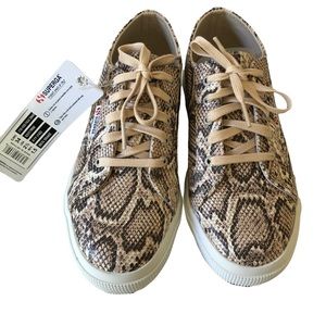 SUPERGA Kids Faux Beige Snake Sneakers NWT